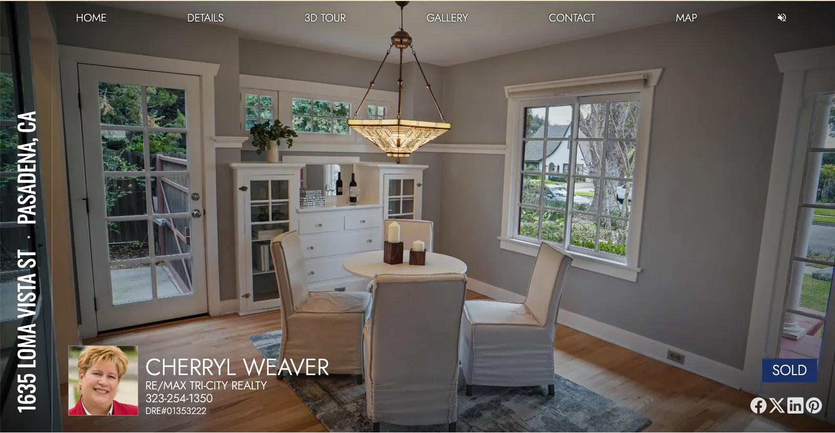 Sample listing site for 1635 Loma Vista St, Pasadena